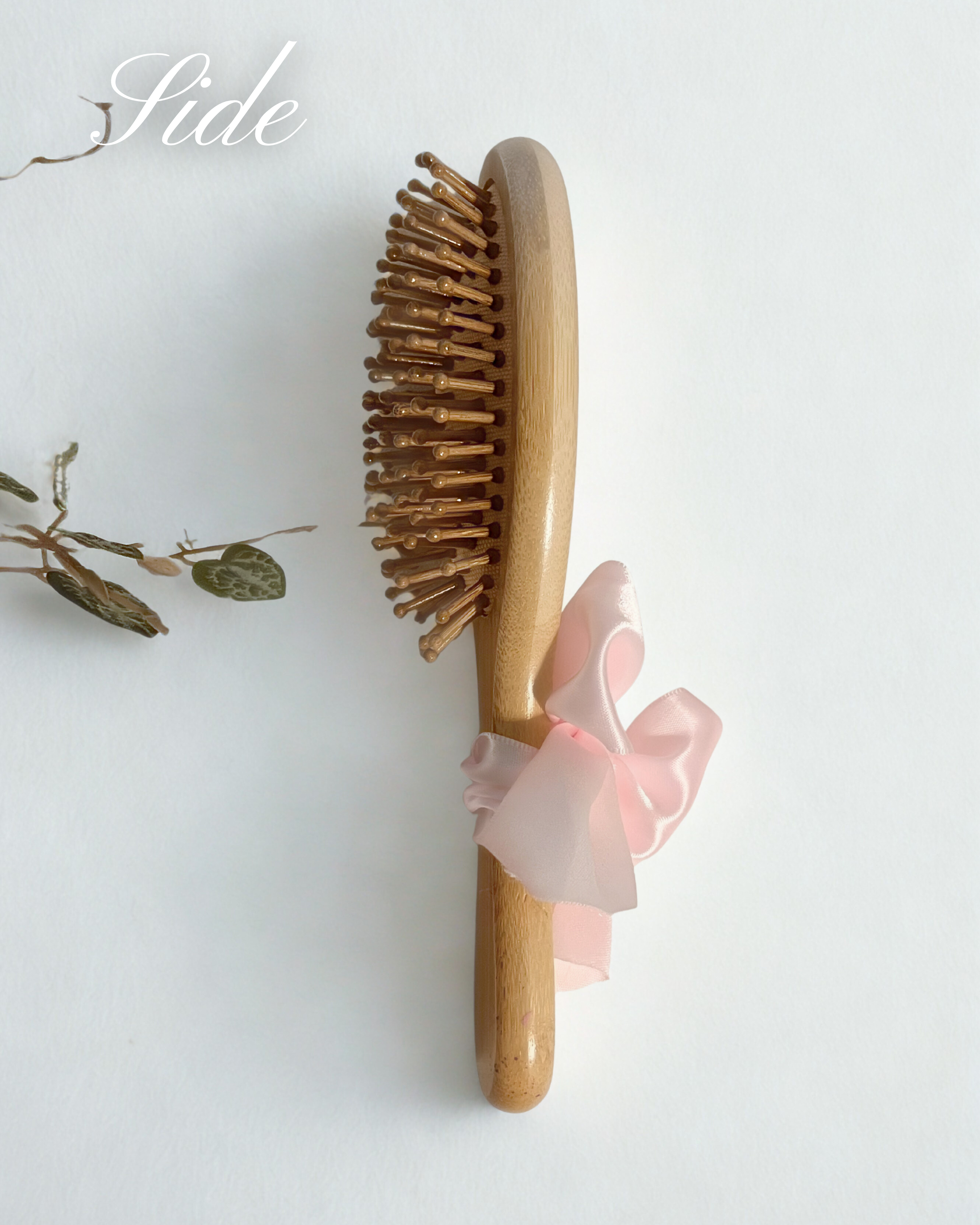 Hand-Painted Personalized Floral Bamboo Brush – Custom Name Hair Brush | Eco-Friendly Bamboo Gift for Women, Kids, Bridesmaids