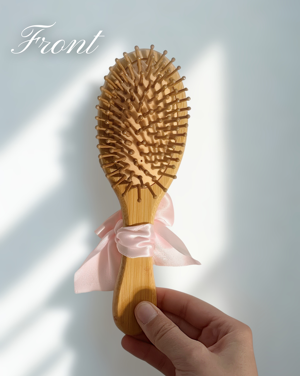 Hand-Painted Personalized Floral Bamboo Brush – Custom Name Hair Brush | Eco-Friendly Bamboo Gift for Women, Kids, Bridesmaids